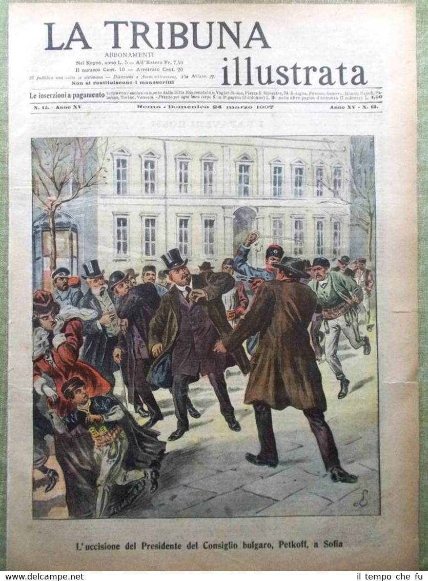 La Tribuna Illustrata 24 Marzo 1907 Incendio Borsano Ferravilla Jena …