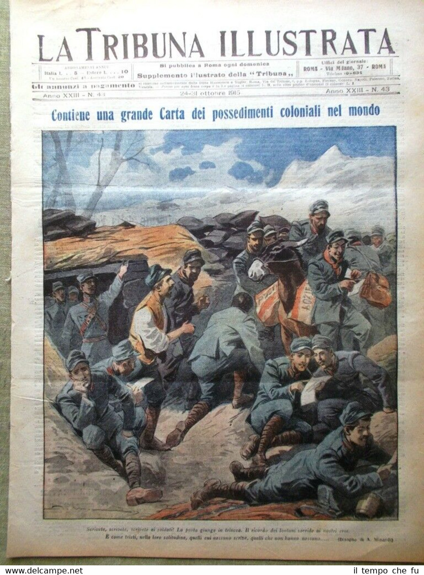 La Tribuna Illustrata 24 Ottobre 1915 WW1 Val di Landro …
