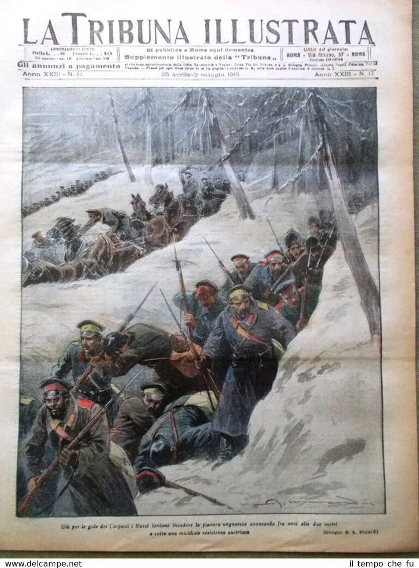 La Tribuna Illustrata 25 Aprile 1915 WW1 Derby Reale Appia …