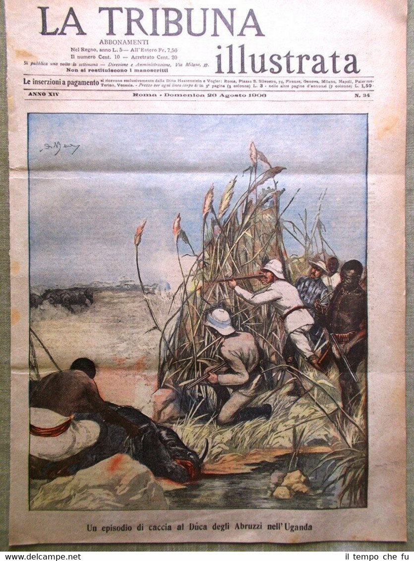 La Tribuna Illustrata 26 Agosto 1906 Mattatoio di Roma Tesoro …