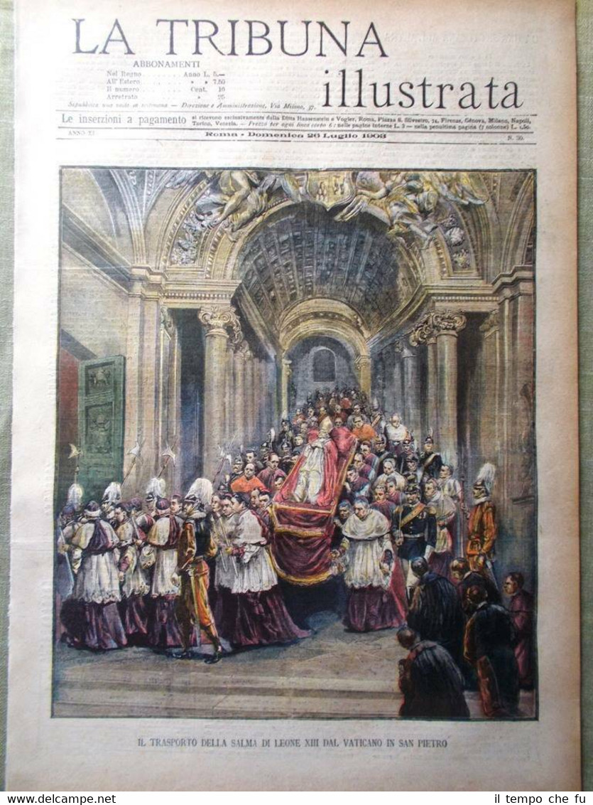 La Tribuna Illustrata 26 Luglio 1903 Morte Papa Leone XIII …