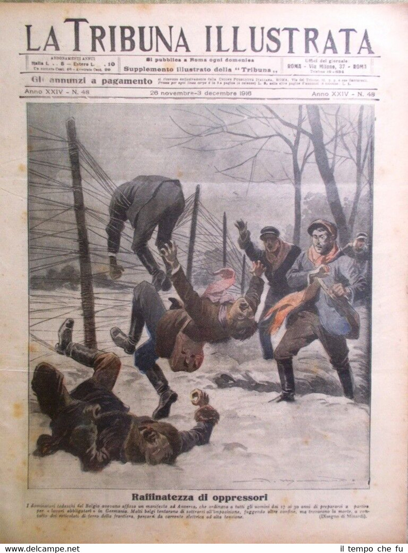 La Tribuna Illustrata 26 Novembre 1916 WW1 Cosacchi Bersaglieri Elena …