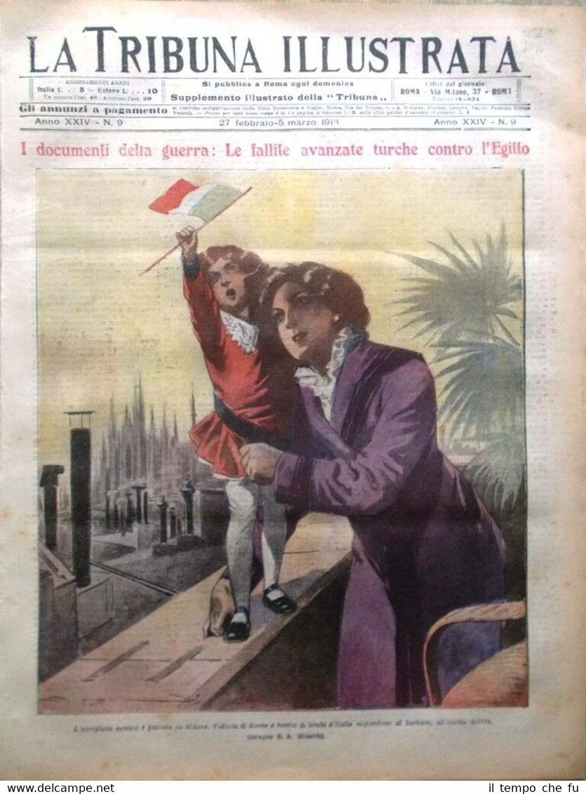 La Tribuna Illustrata 27 Febbraio 1916 WW1 Sant'Apollinare Briand Francia …