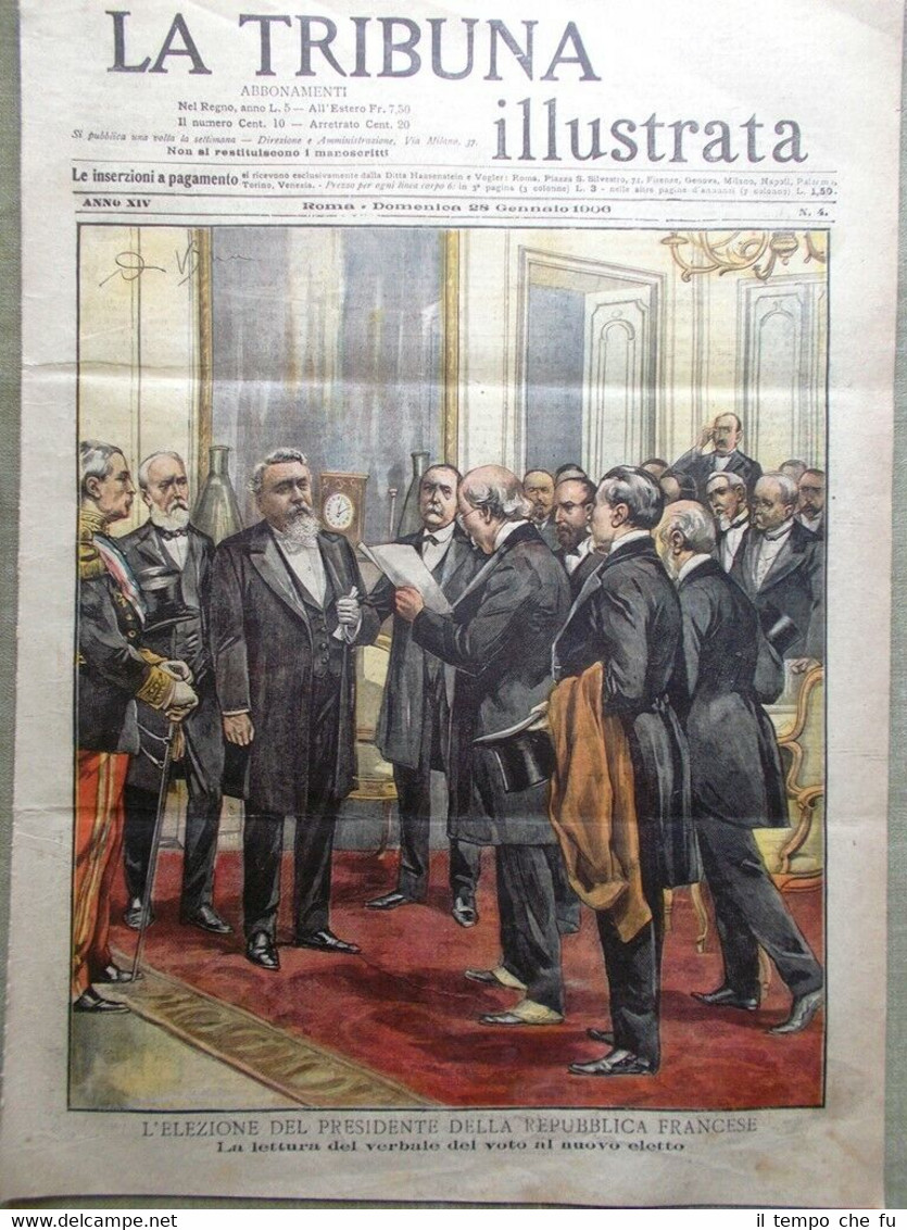 La Tribuna Illustrata 28 Gennaio 1906 Carducci Ospedale Rovigo Ercolessi …