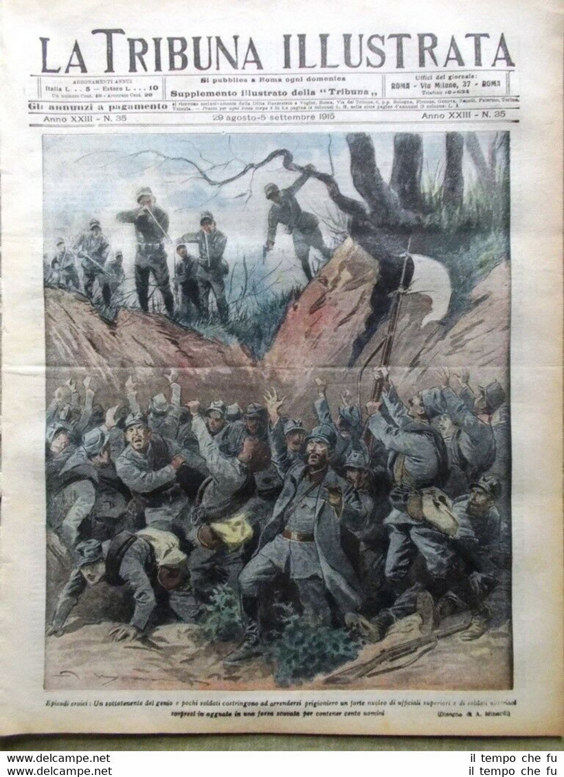 La Tribuna Illustrata 29 Agosto 1915 WW1 Trieste Valle di …