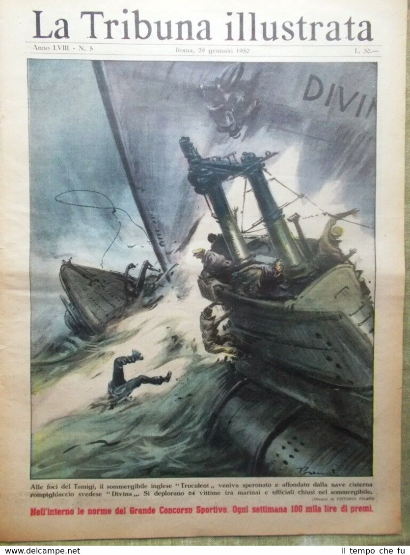 La Tribuna Illustrata 29 Gennaio 1950 Truculent Cortina di Ferro …