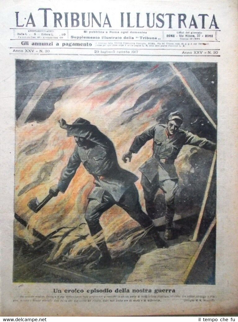 La Tribuna Illustrata 29 Luglio 1917 WW1 Arabi Turchi Cima …