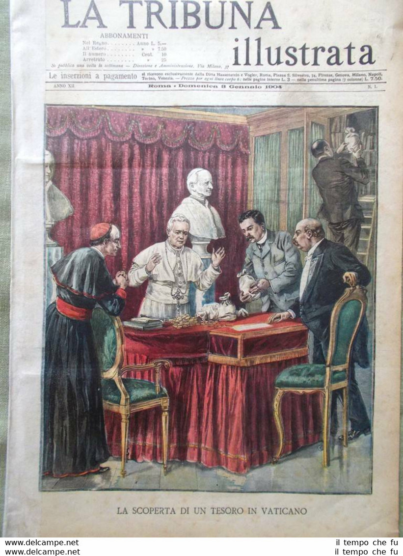 La Tribuna Illustrata 3 Gennaio 1904 Tesoro in Vaticano Zanardelli …