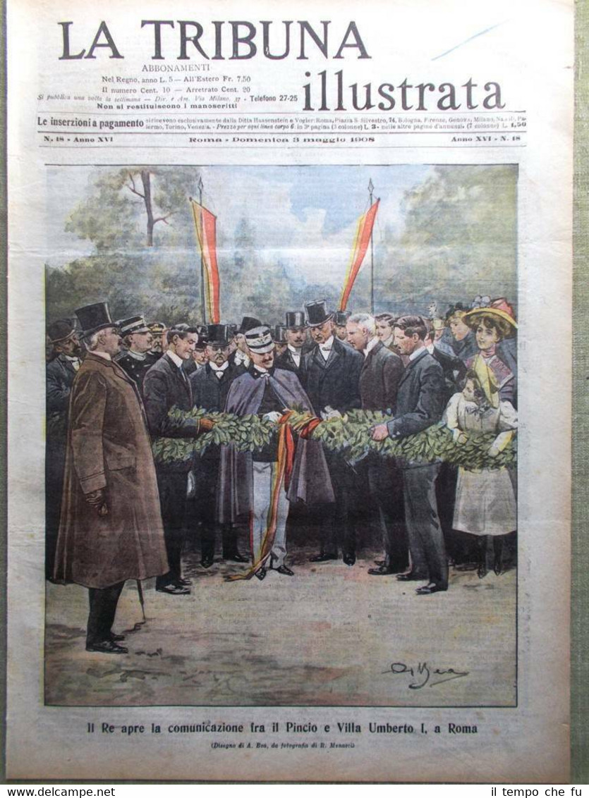 La Tribuna Illustrata 3 Maggio 1908 Ginnastica Esercito Case Tripolitania …