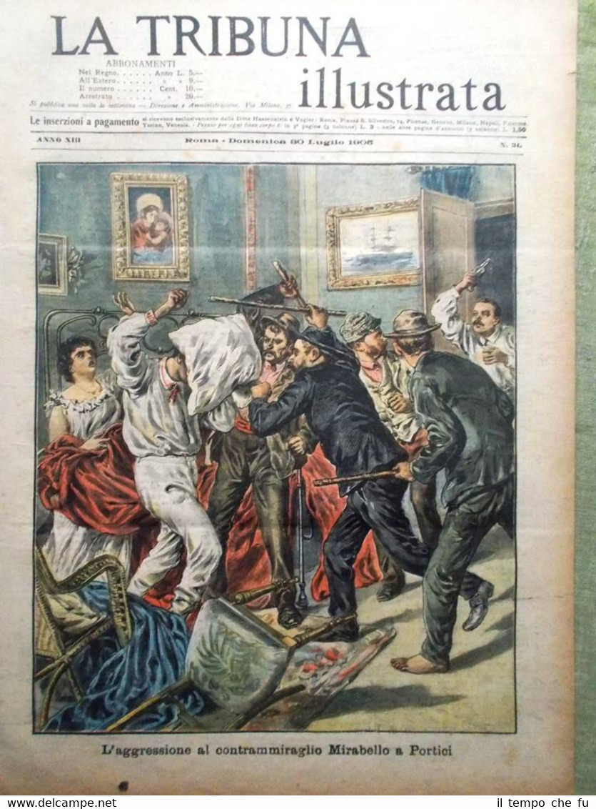 La Tribuna Illustrata 30 Luglio 1905 Mirabello Disastro Fermo Manicomio …