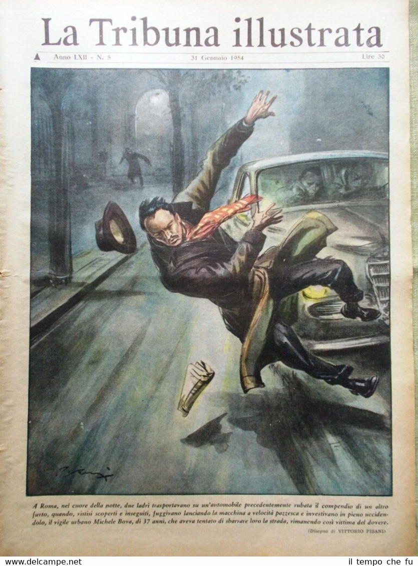 La Tribuna Illustrata 31 Gennaio 1954 Rossellini Ascari Cinema Eruzione …