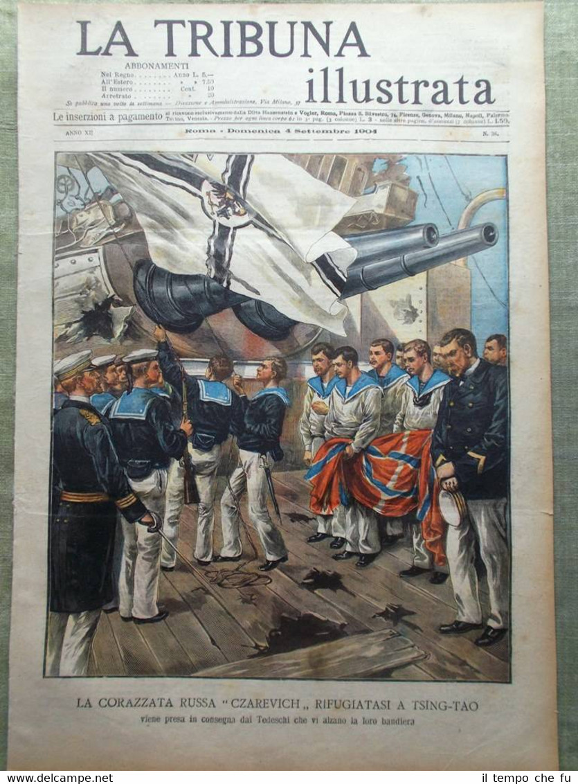 La Tribuna Illustrata 4 Settembre 1904 Nubifragio Sorrento Campobasso Piediluco