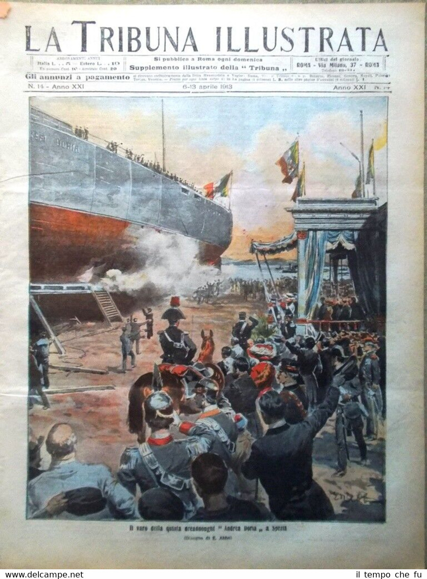 La Tribuna Illustrata 6 Aprile 1913 Respighi Wagner Messina Taranto …