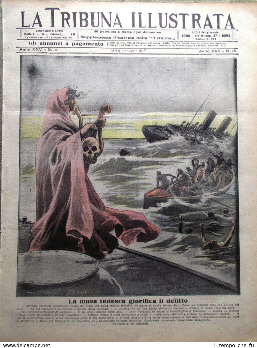 La Tribuna Illustrata 6 Maggio 1917 WW1 Winkler Pasubio Pria …