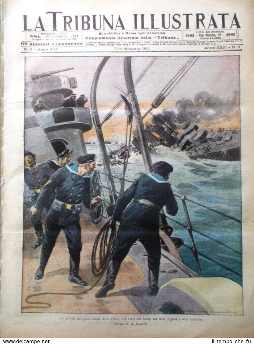 La Tribuna Illustrata 7 Febbraio 1915 WW1 Marsica Dinart Terremoto …