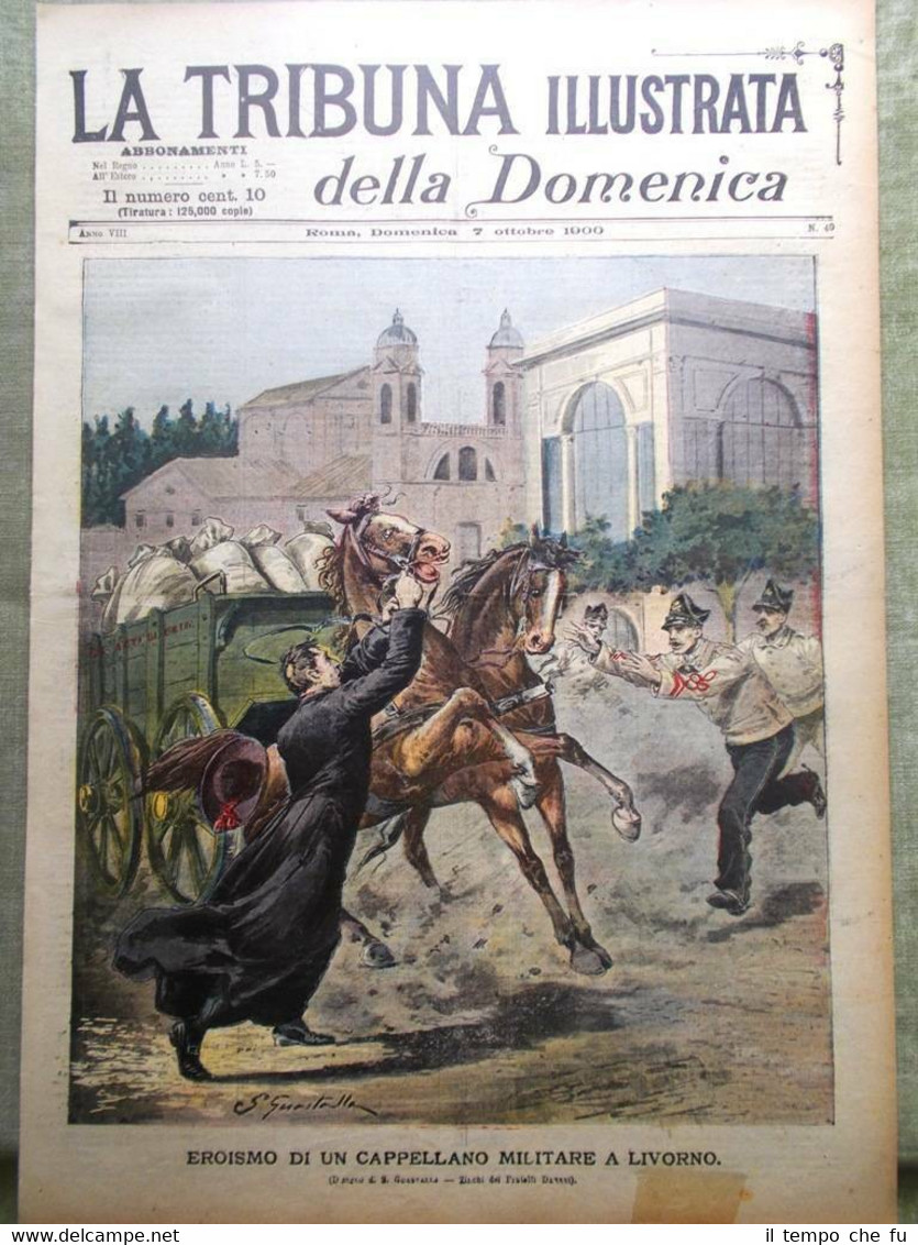 La Tribuna Illustrata 7 Ottobre 1900 Monumento Umberto Fiesole D'Annunzio …