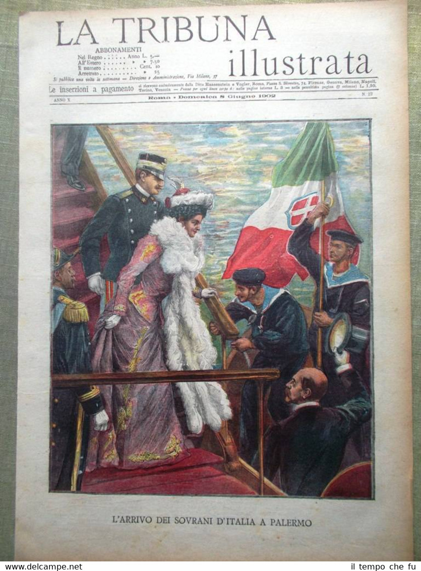 La Tribuna Illustrata 8 Giugno 1902 Sovrani a Palermo Tarnassi …