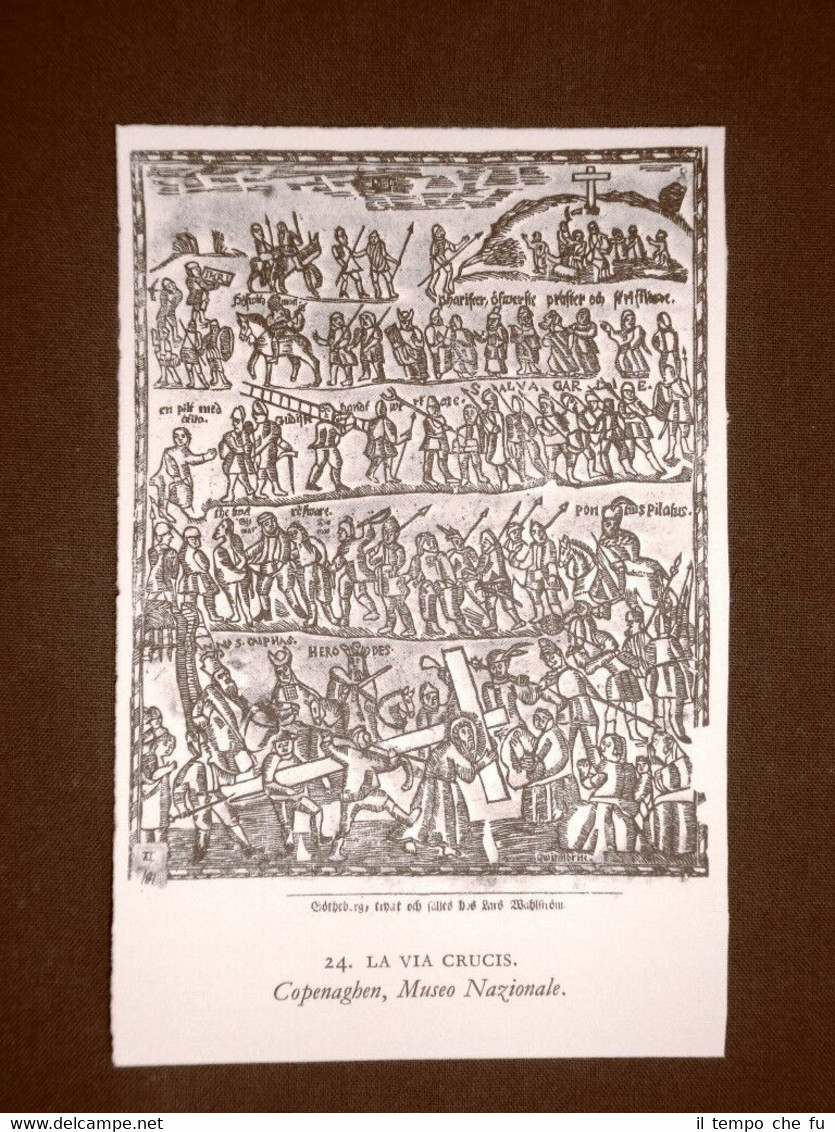 La Via Crucis Museo Nazionale Copenaghen Stampa popolare scandinava Scandinavia