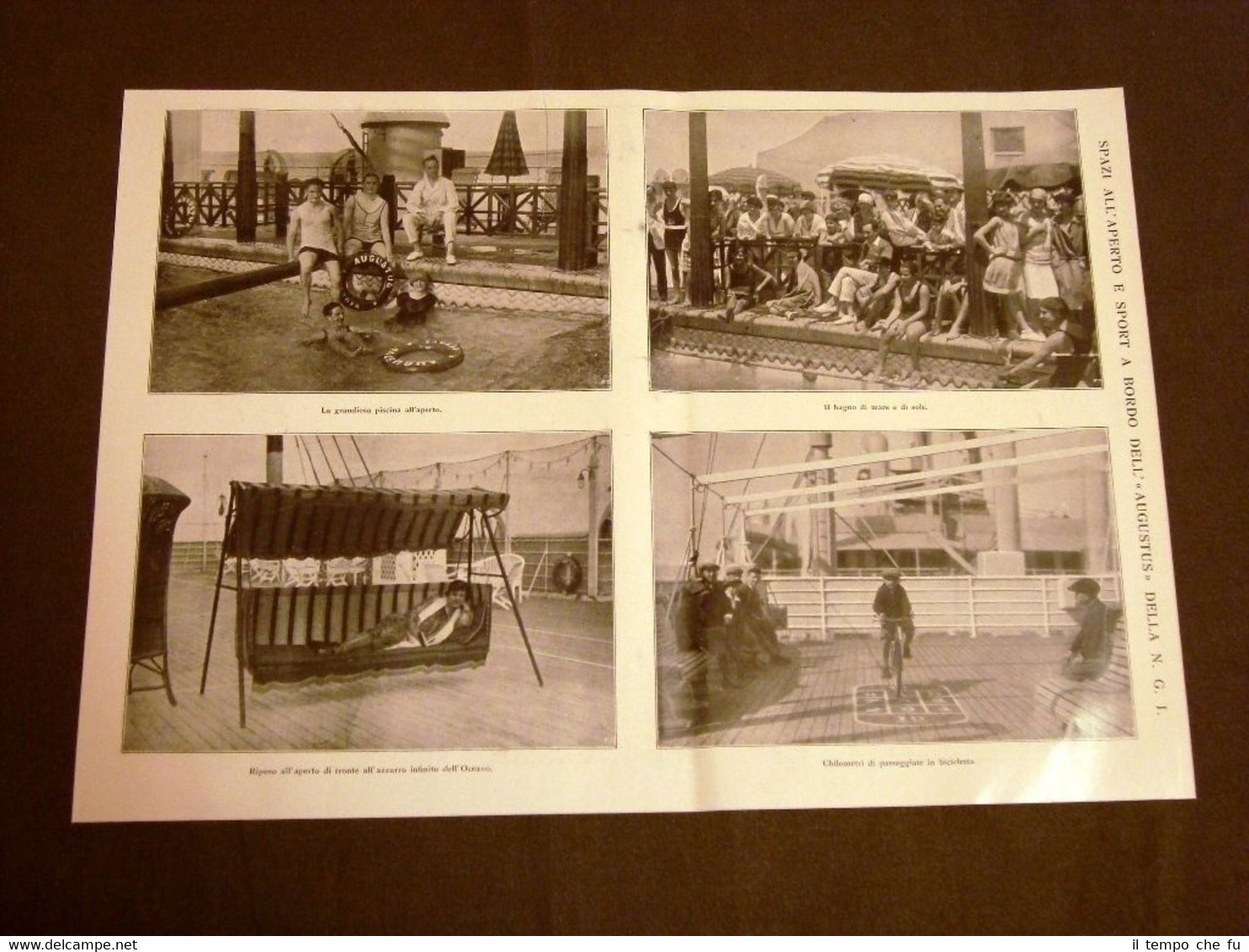 La vita a bordo della Nave Augustus NGI nel 1928 …