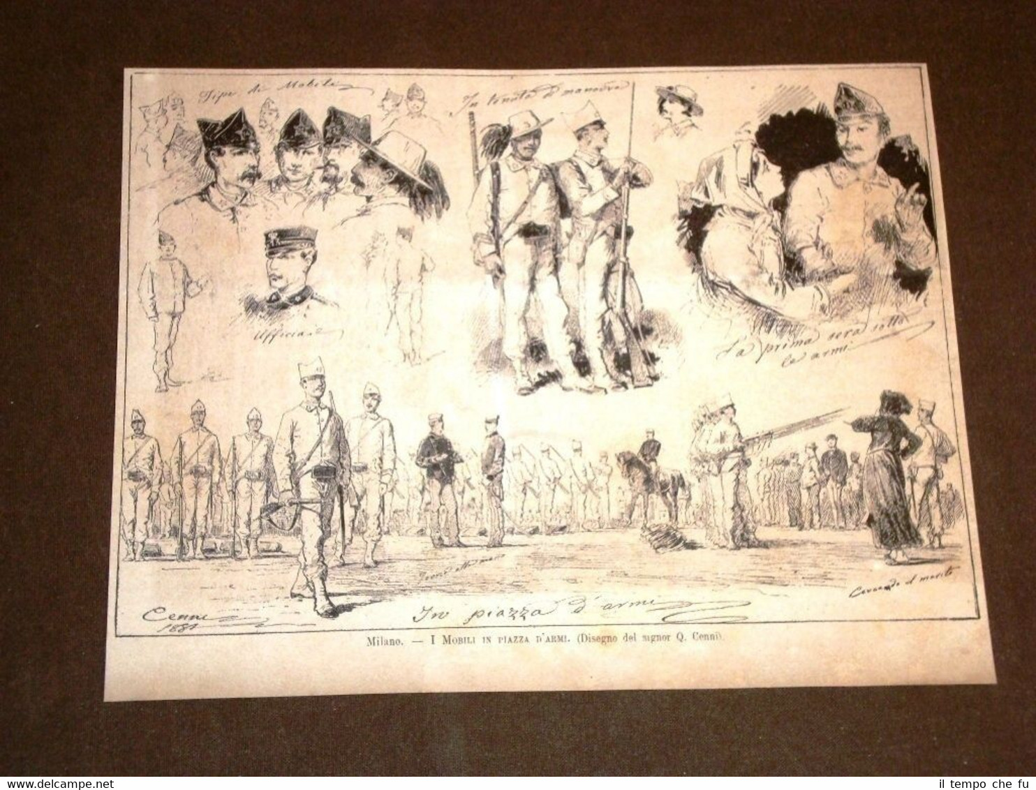 La vita militare nel 1881 I mobili in Piazza d'Armi …