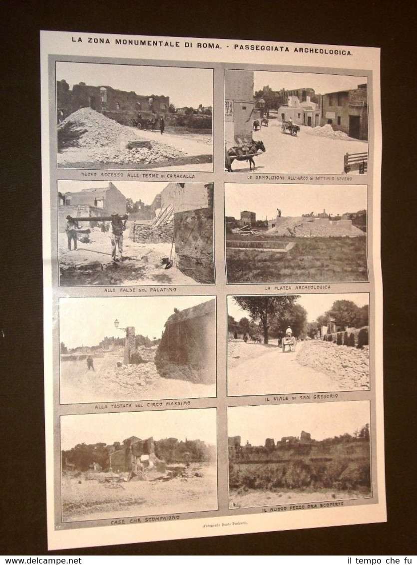 La Zona monumentale di Roma nel 1909 Passeggiata Archeologica