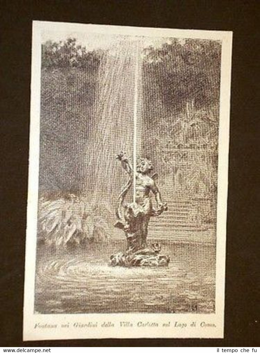 Lago di Como Fontana nei Giardini di Villa Carlotta