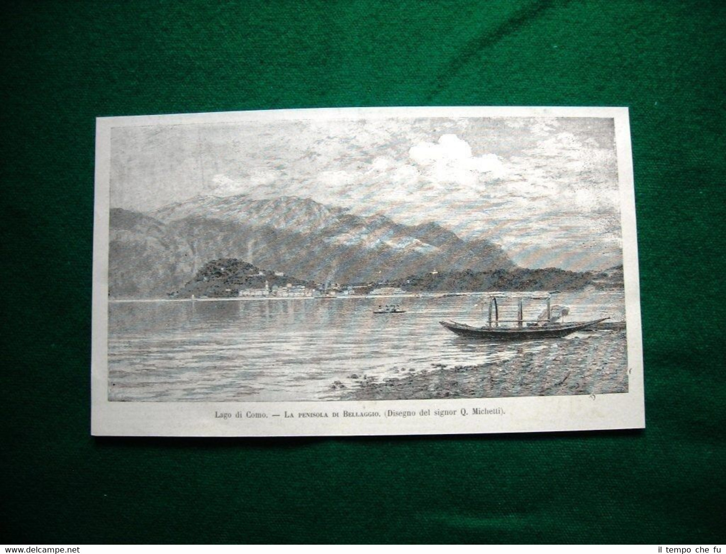 Lago di Como nel 1884 - La Penisola di Bellaggio