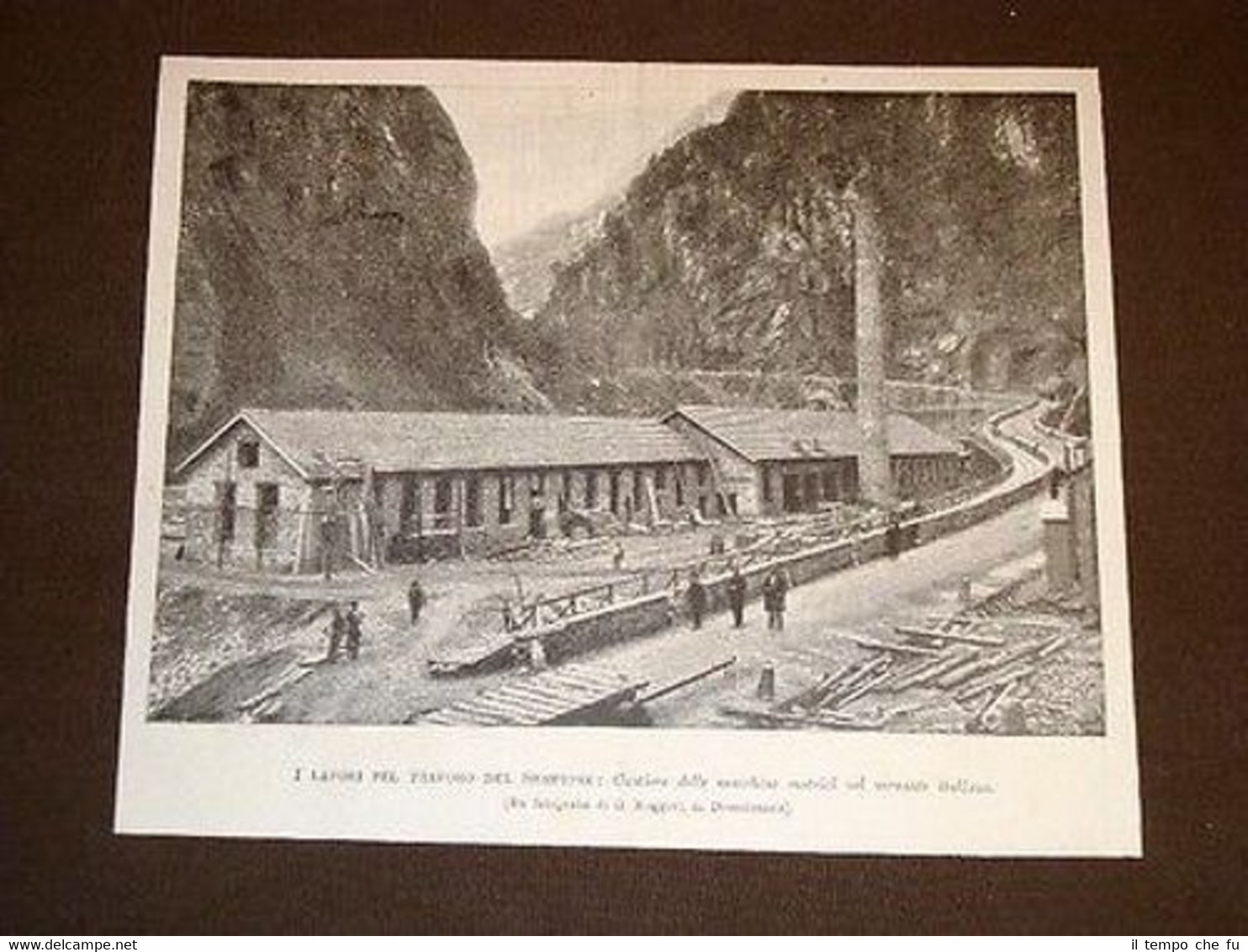 Lavori per il Traforo del Sempione Cantiere in Italia