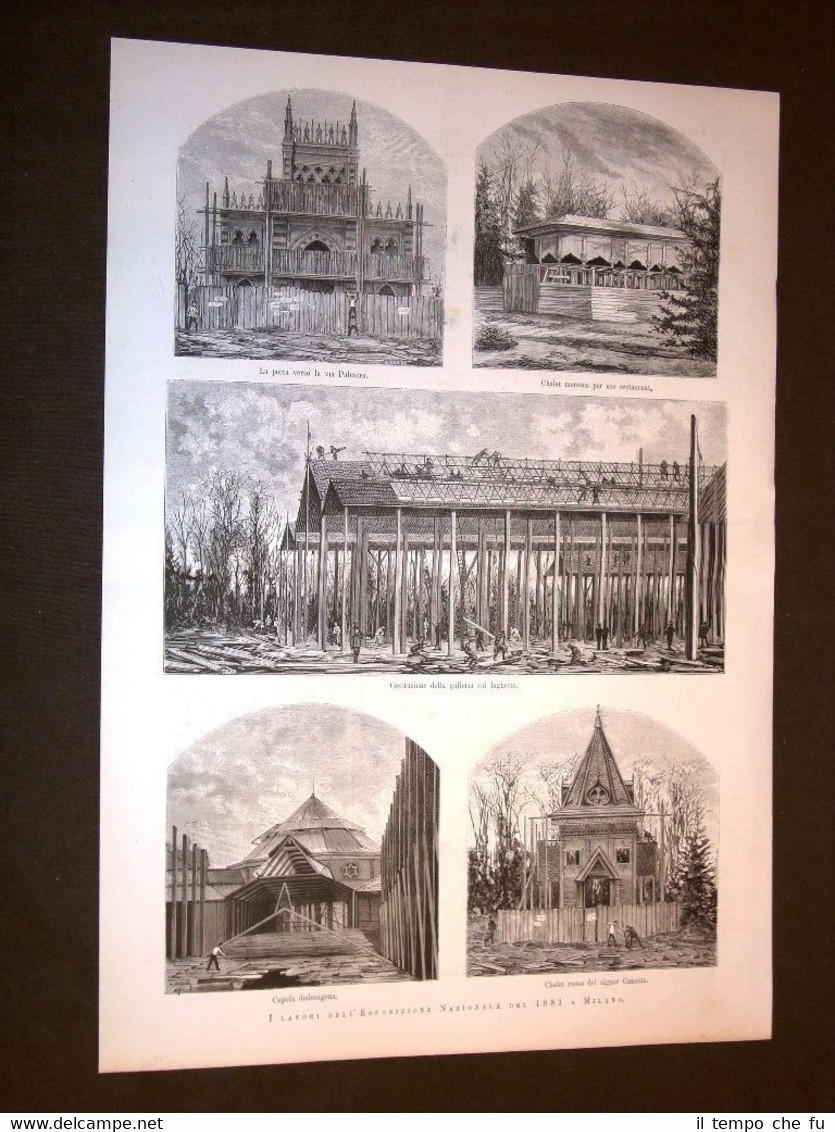Lavori per l'Esposizione nazionale di Milano del 1881
