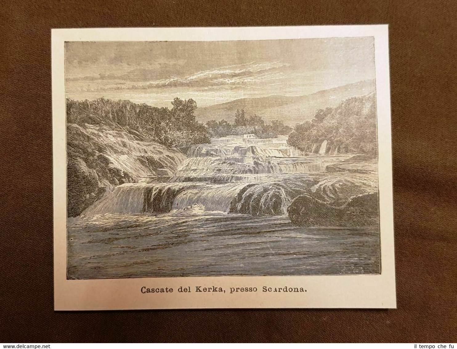 Le Cascate di Kerka nel 1896 Scardona Croazia