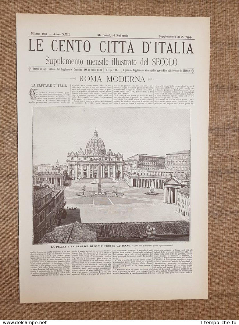 Le Cento Città d'Italia 16 febbraio 1887 Roma moderna Secolo …