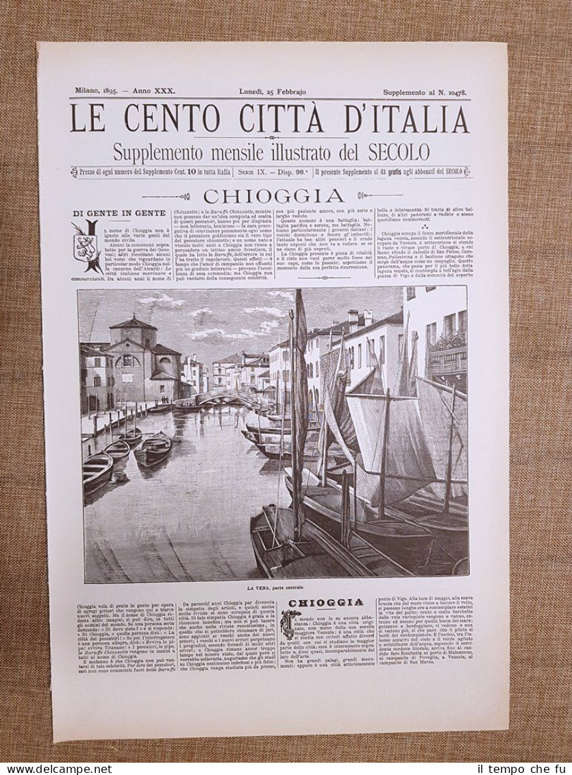 Le Cento Città d'Italia 25 febbraio 1895 Chioggia Il Secolo …