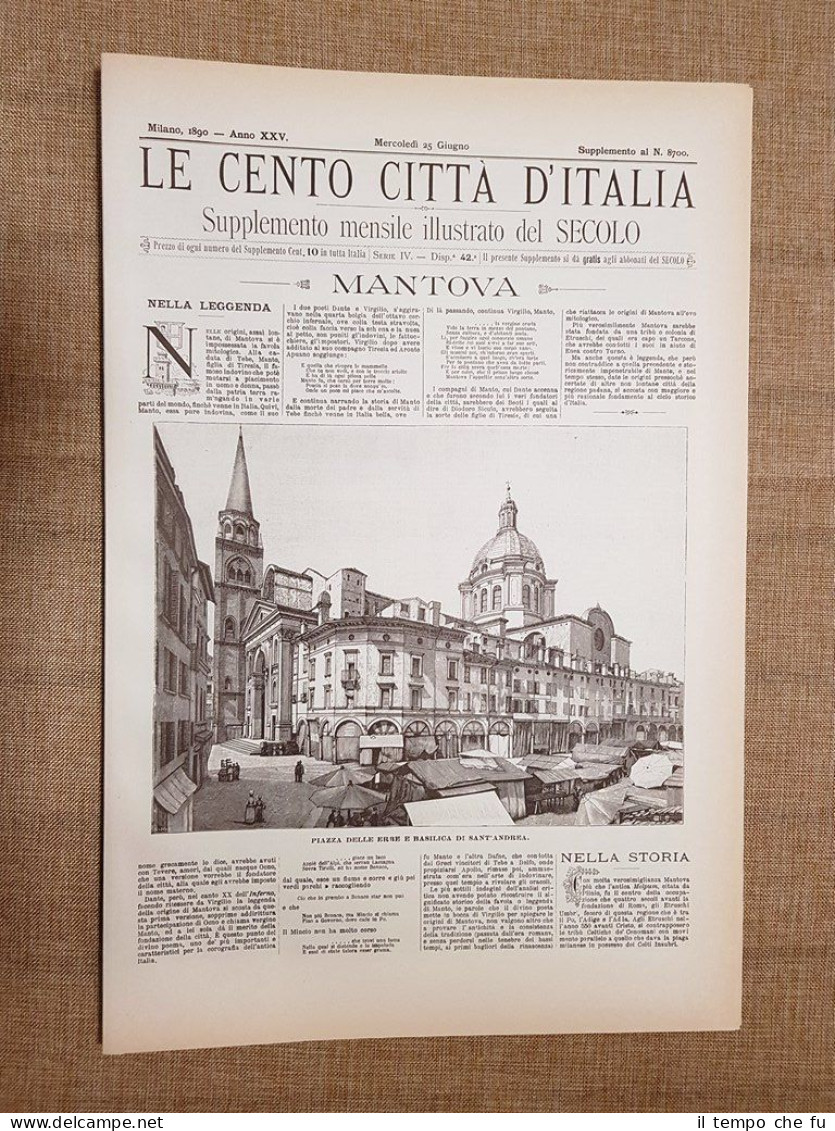 Le Cento Città d'Italia 25 giugno 1890 Mantova Il Secolo …