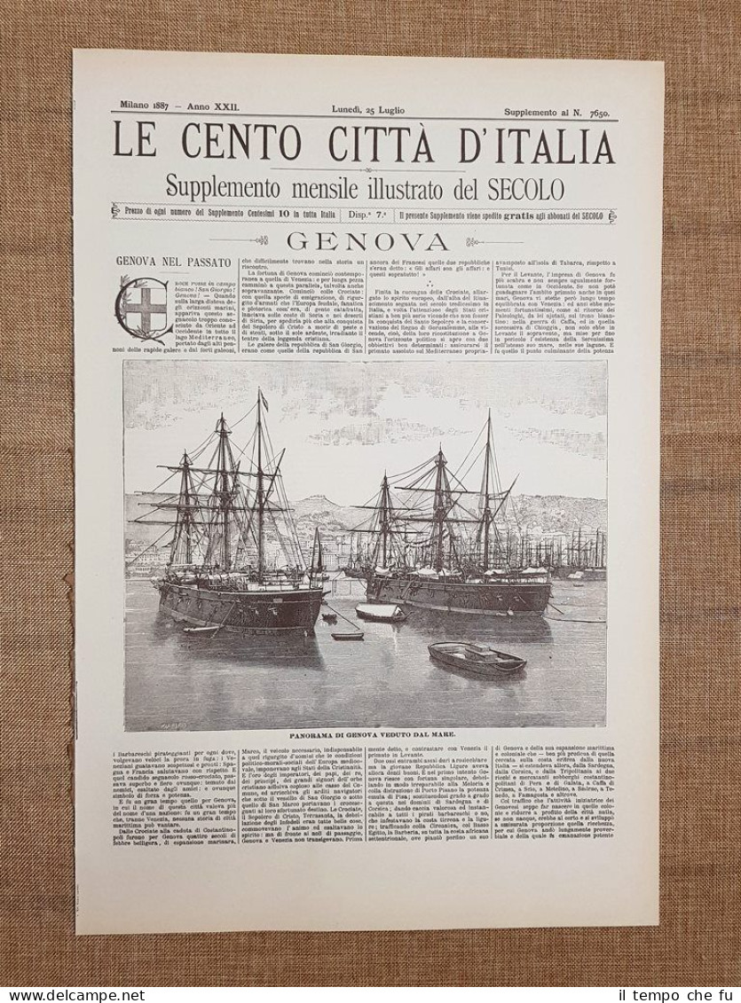 Le Cento Città d'Italia 25 luglio 1887 Genova Il Secolo …