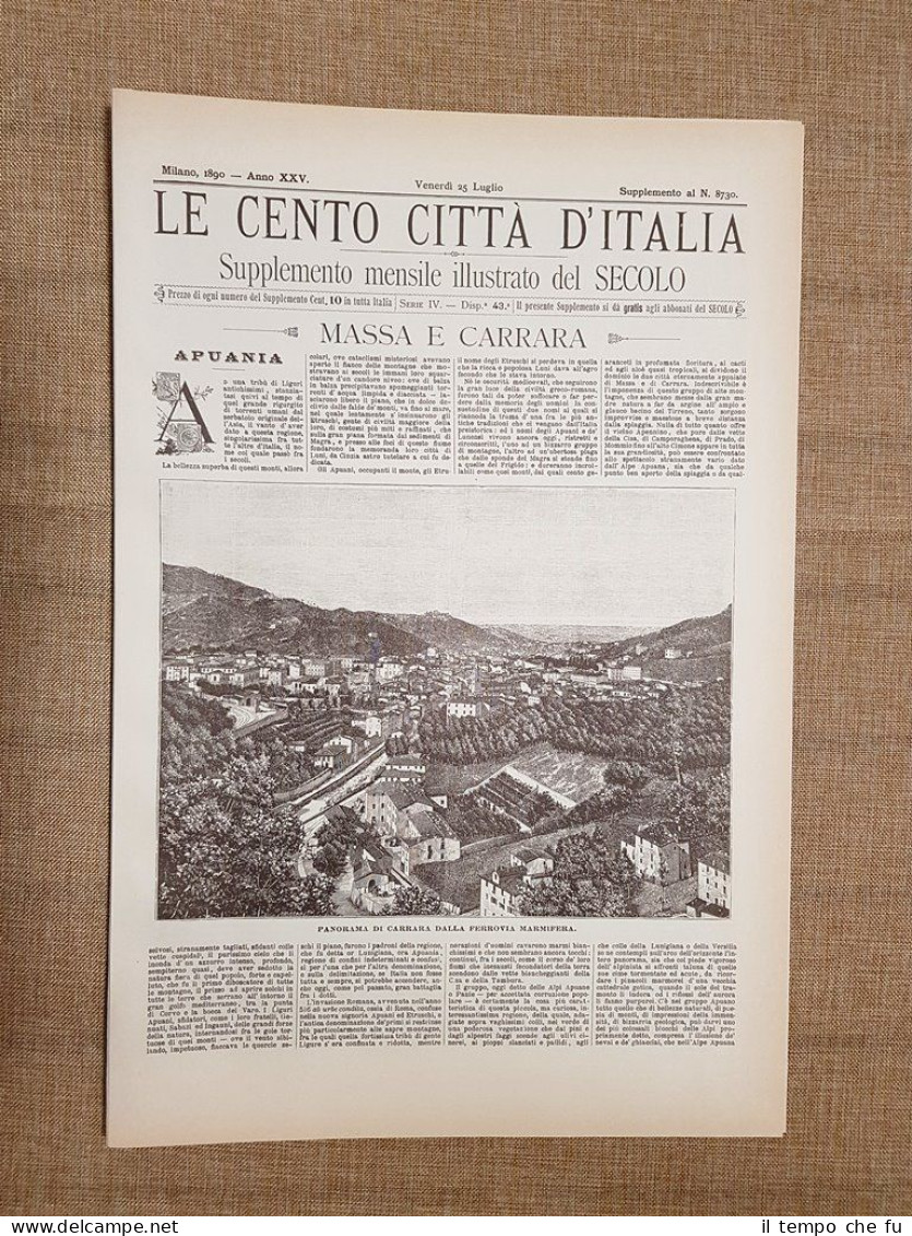 Le Cento Città d'Italia 25 luglio 1890 Massa e Carrara …