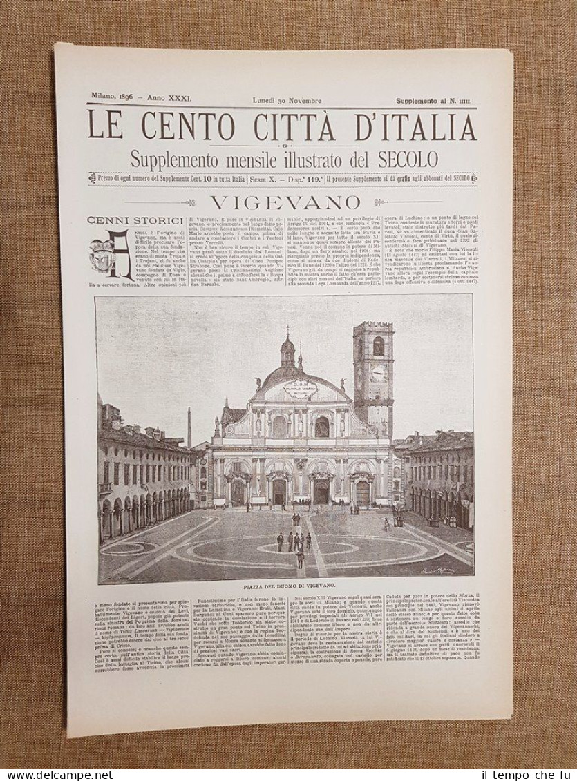 Le Cento Città d'Italia 30 novembre 1896 Vigevano Il Secolo …