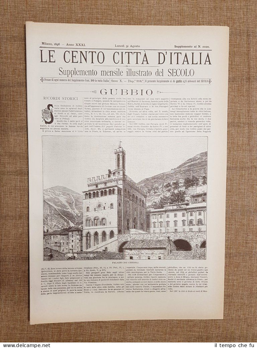 Le Cento Città d'Italia 31 agosto 1896 Gubbio Il Secolo …