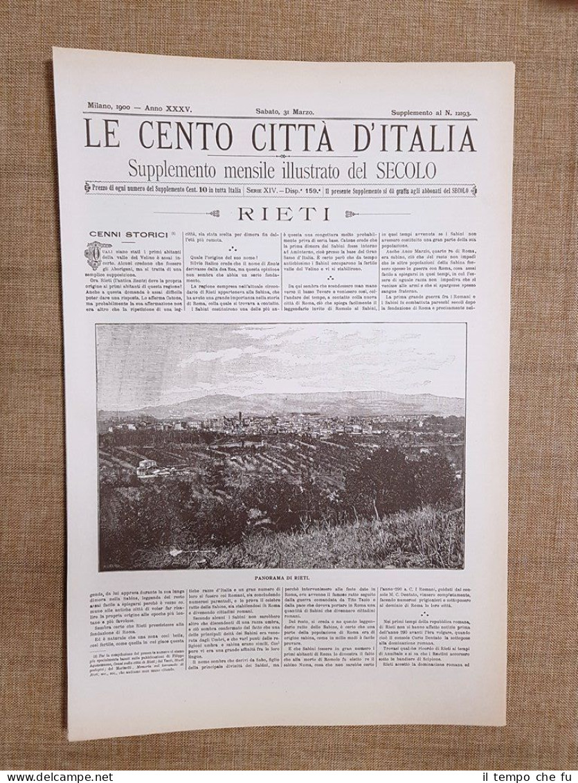 Le Cento Città d'Italia 31 marzo 1900 Rieti e Trevi …