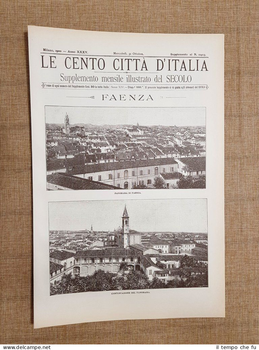 Le Cento Città d'Italia 31 ottobre 1900 Faenza Il Secolo …