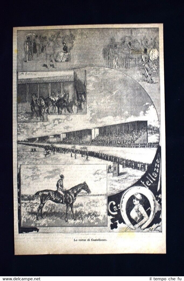 Le corse di Castellazzo Incisione del 1885
