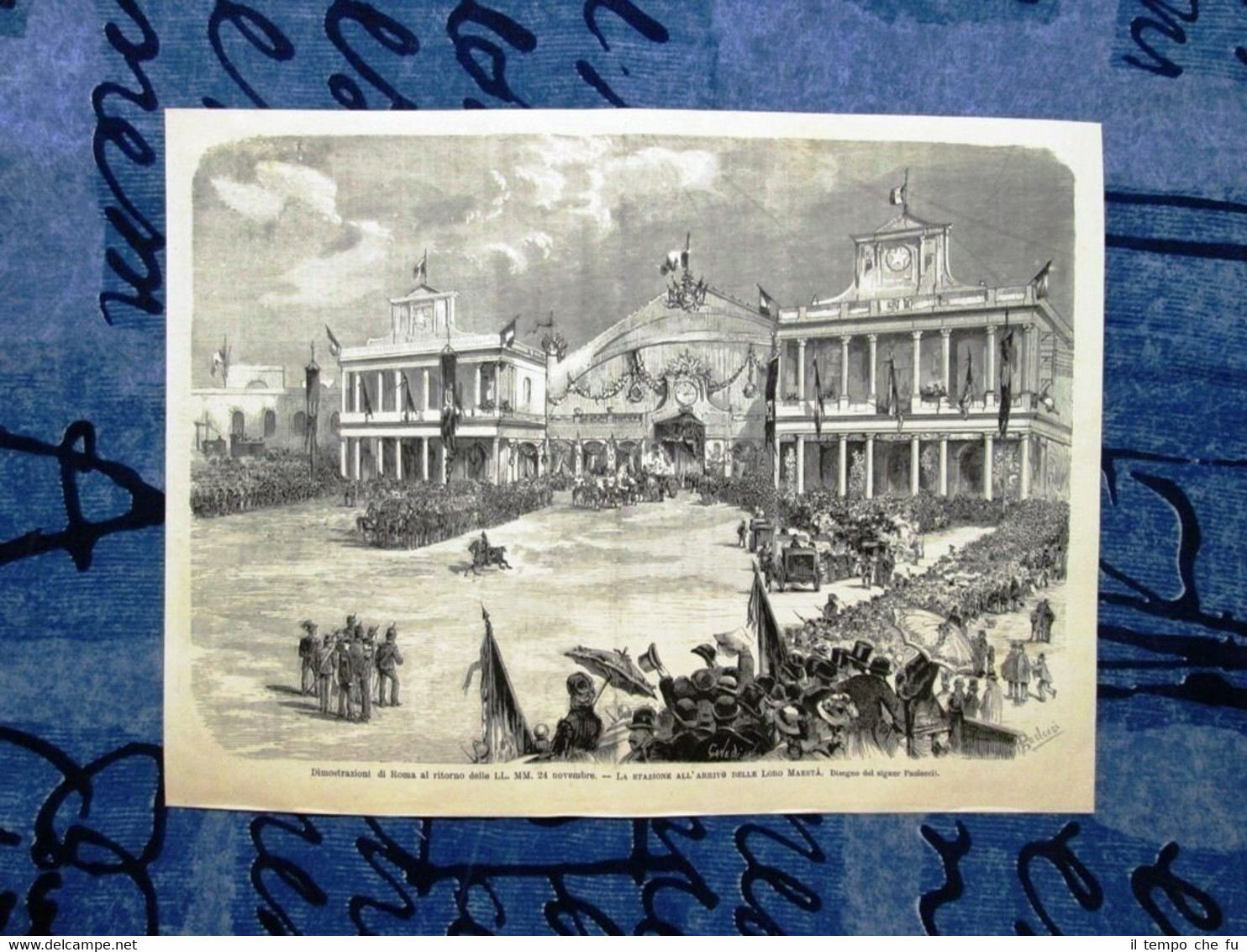 Le dimostazioni di Roma ai Savoia 1878: La stazione all'arrivo …