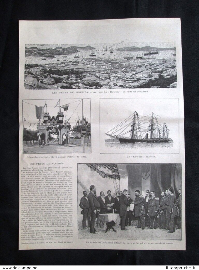 Le feste di Numea (Nuova Caledonia) - La Kreiser Incisione …