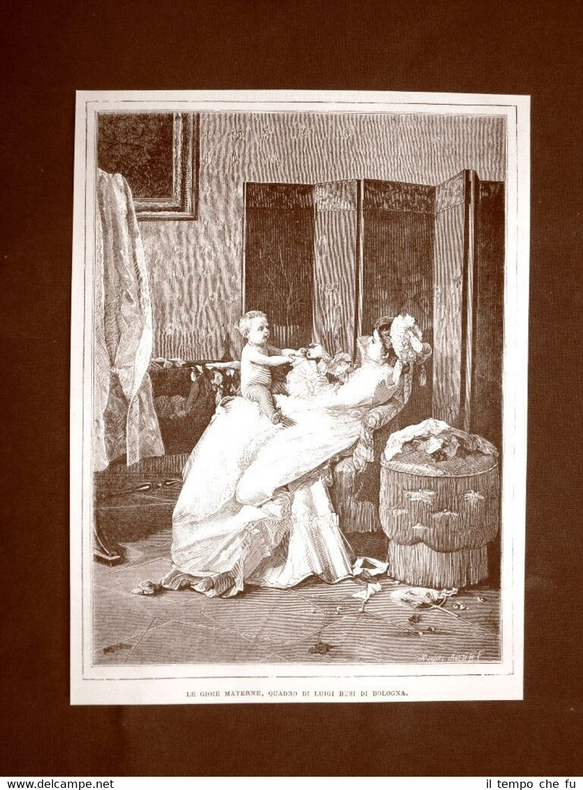 Le gioie materne Quadro di Luigi Busi di Bologna Incisione …