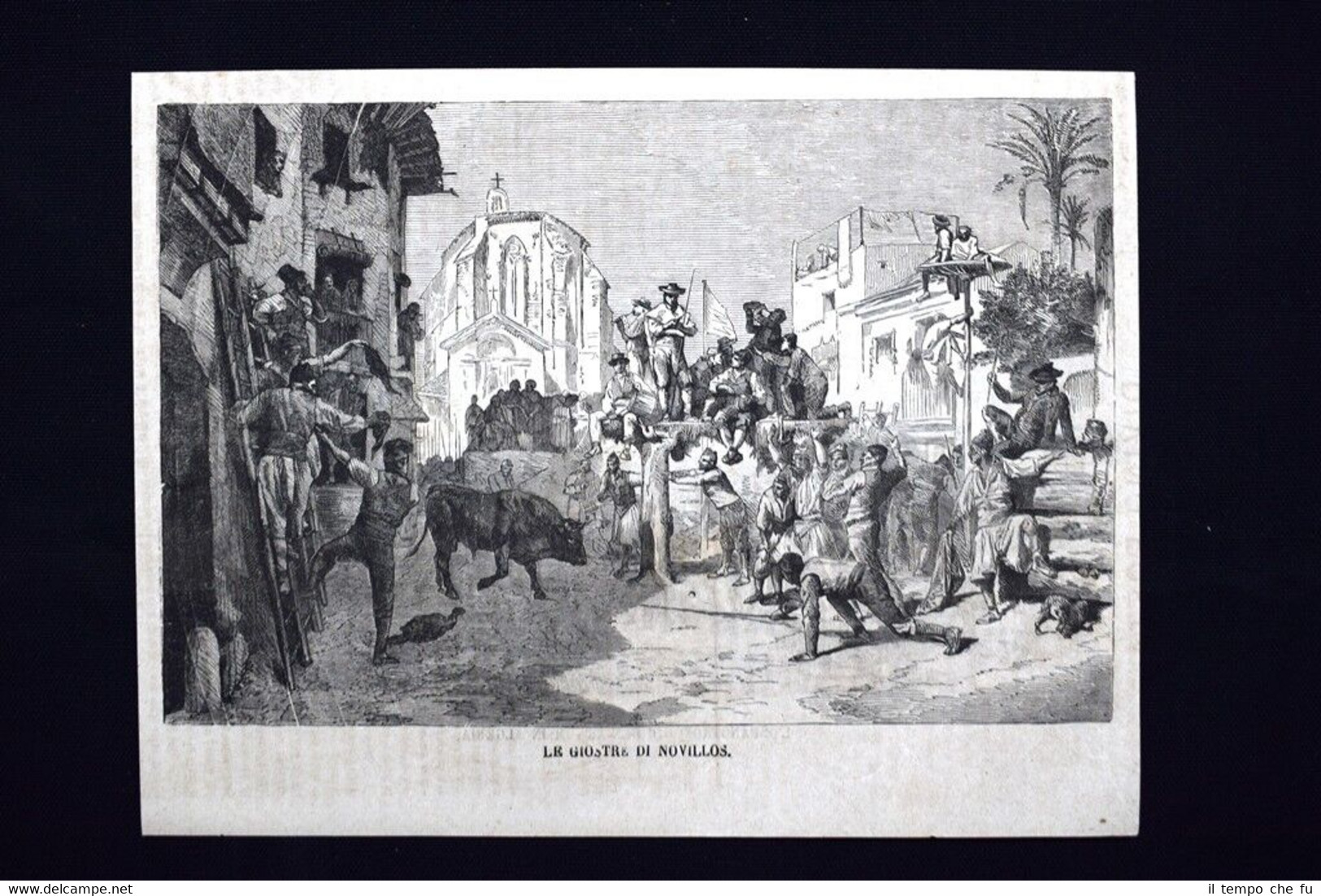 Le giostre di Novillos+L'orfanotrofio di Ben-Aknum in Algeria Incisione del …