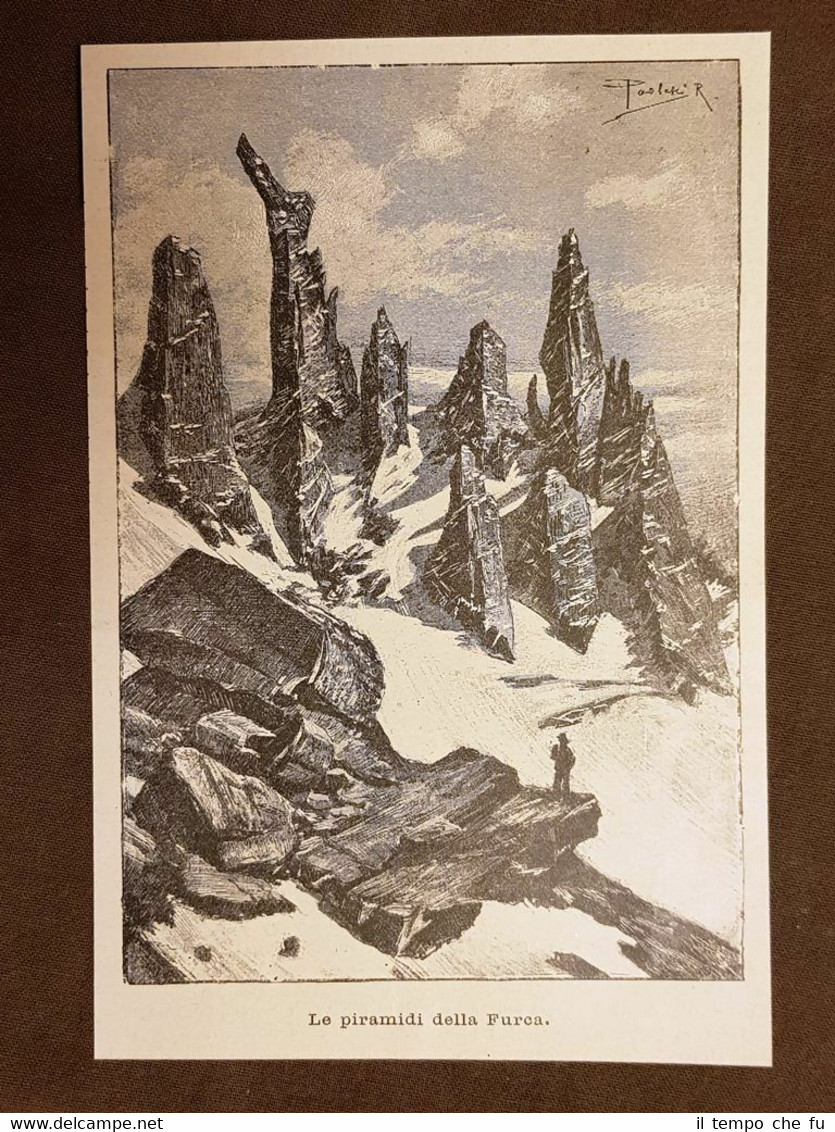 Le Piramidi della Furca nel 1896