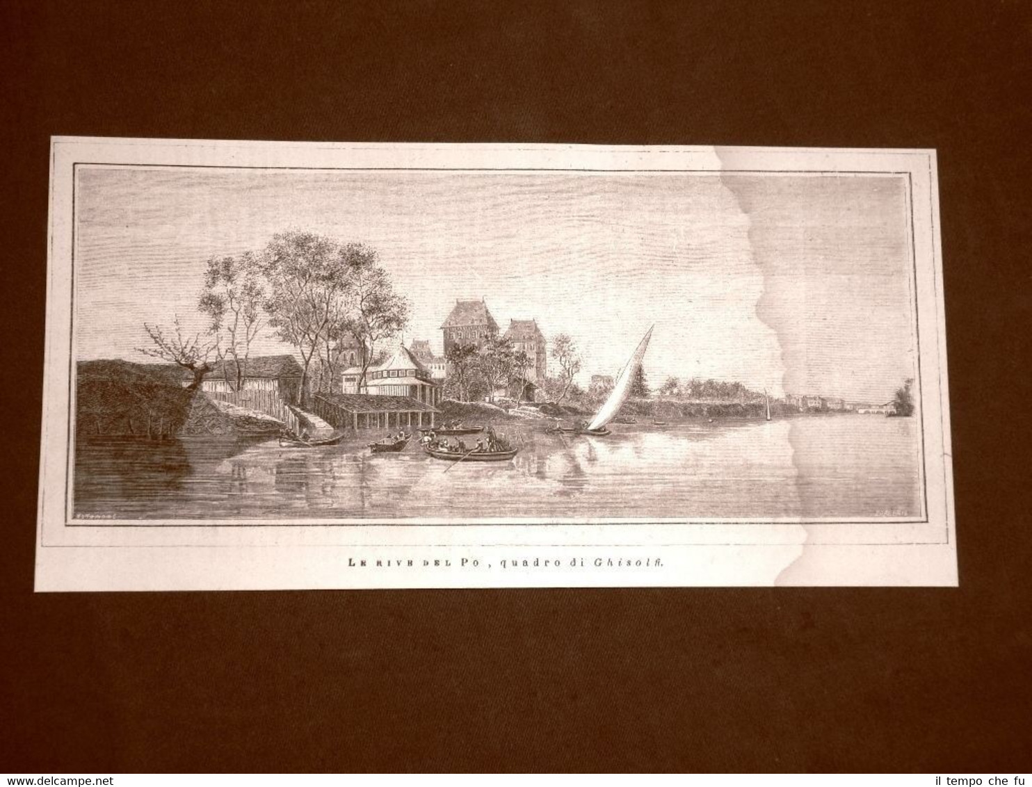 Le rive del fiume Po Quadro di Ghisolfi del 1876