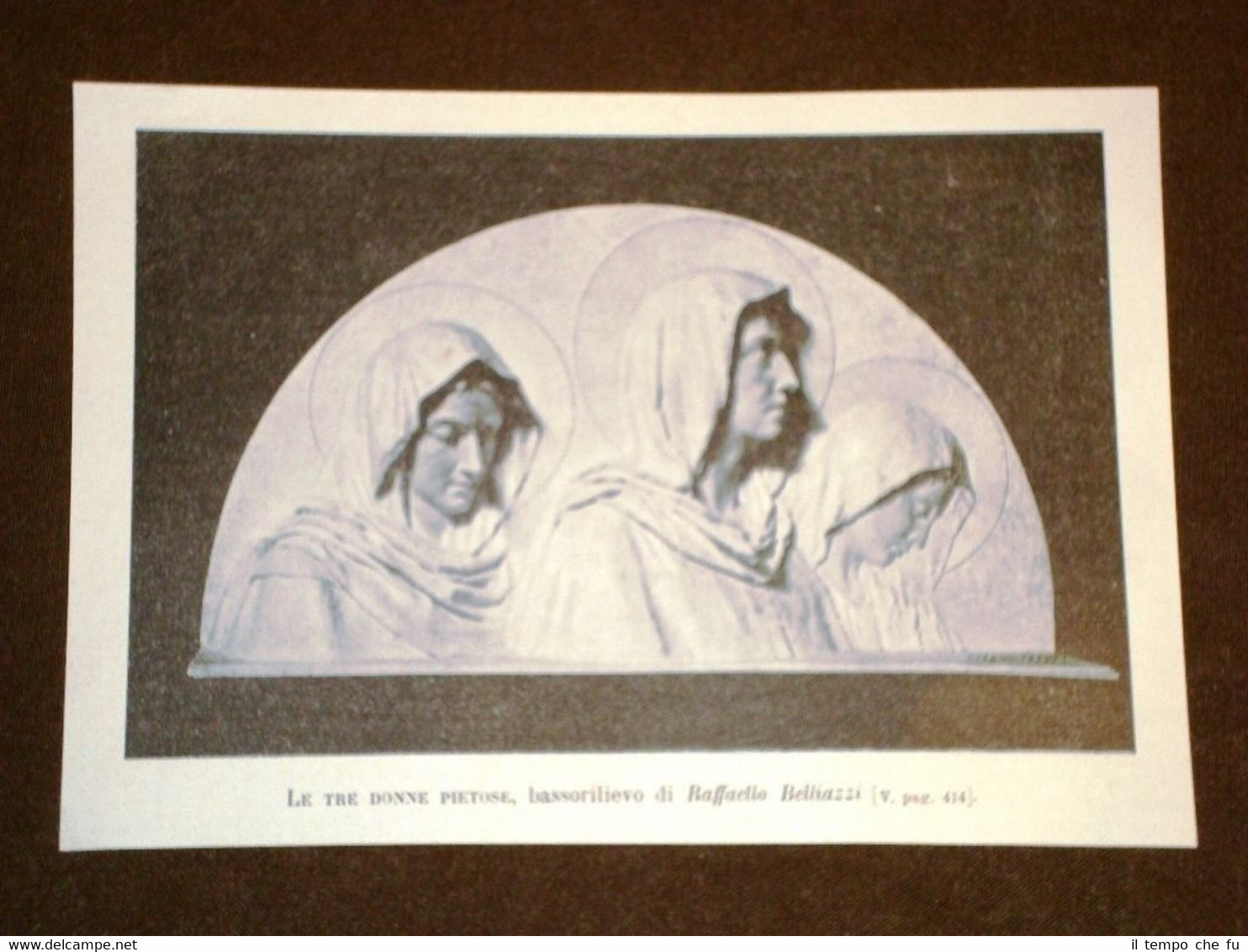 Le tre o 3 donne pietose Bassorilievo di Raffaello Belliazzi