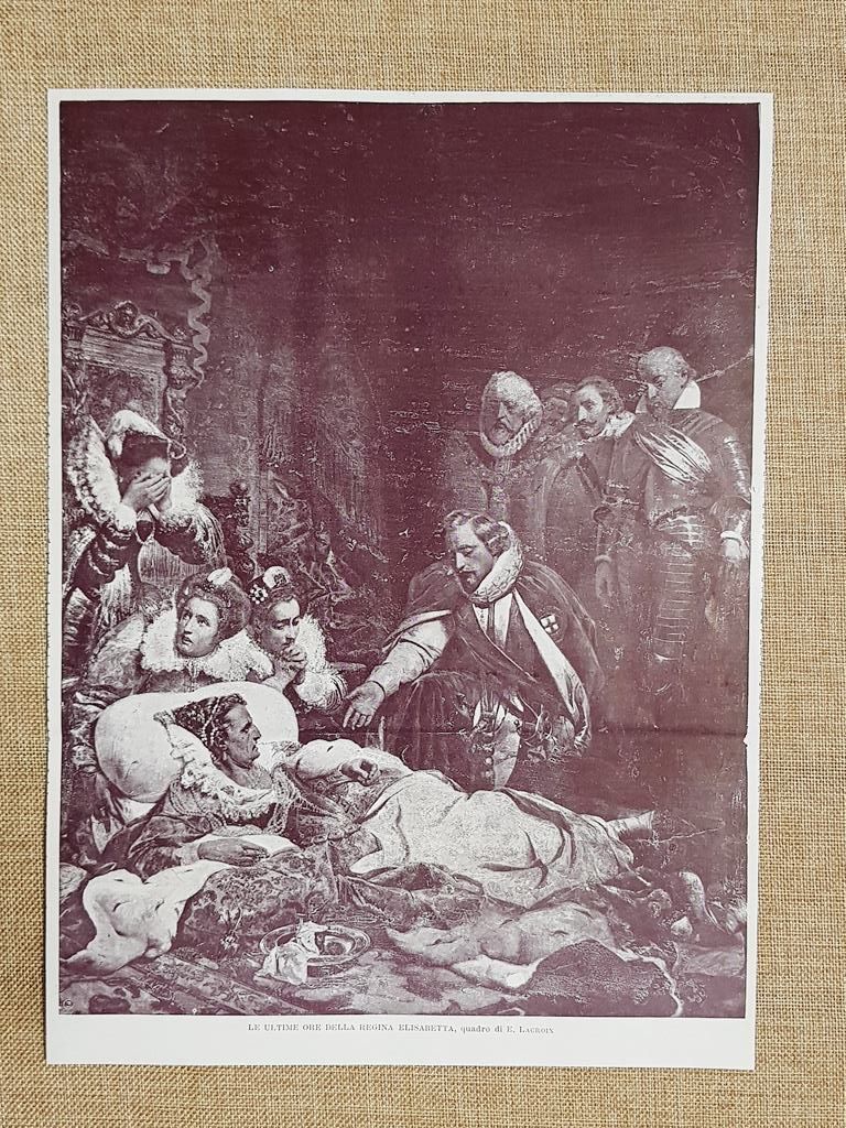 Le ultime ore della Regina Elisabetta Quadro di E. Lacroix …