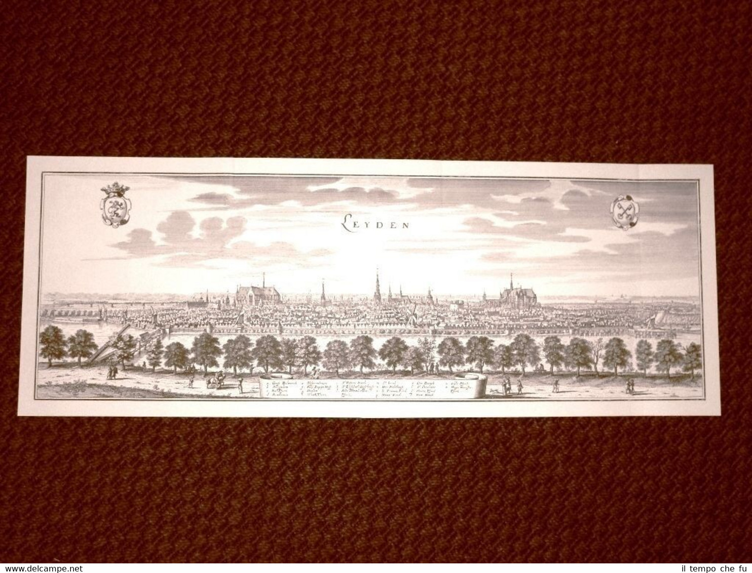 Leida Leiden Oldanda Paesi Bassi Incisione di Merian Matthäus del …