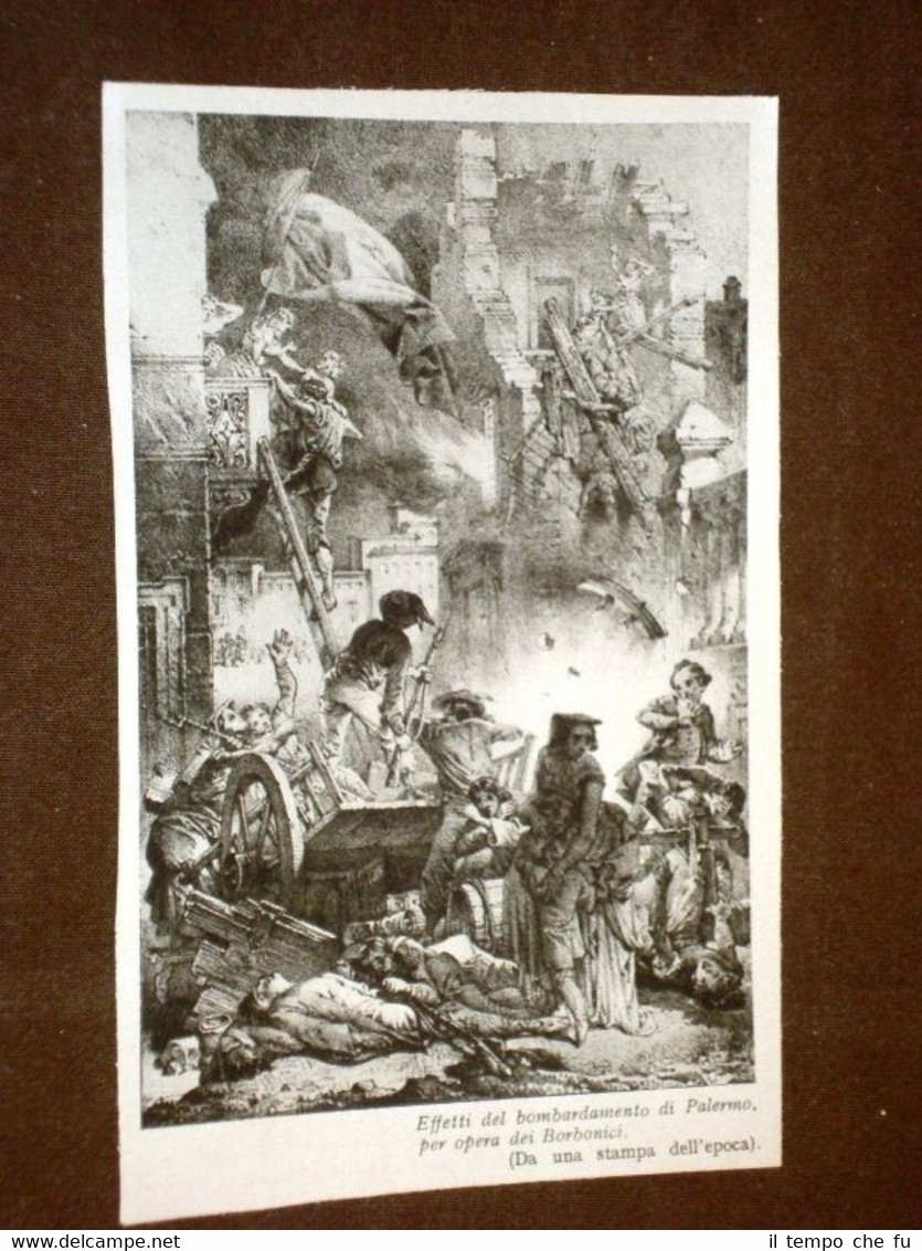 Lo Sbarco di Garibaldi in Sicilia Palermo bombardata dai Borbonici
